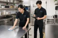 KleanSG team preparing a clean F&B kitchen for hygiene and licensing readiness in Singapore